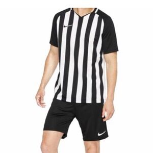 Nike Striped Referee Officials Soccer Jersey Black White Men’s Small NEW